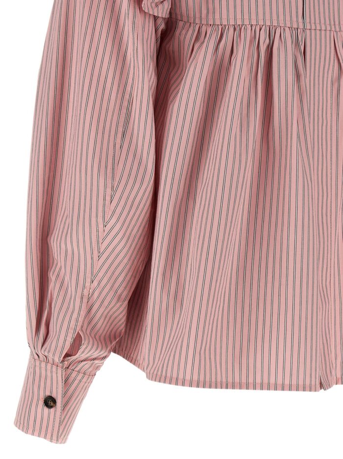 GANNI Striped Blouse