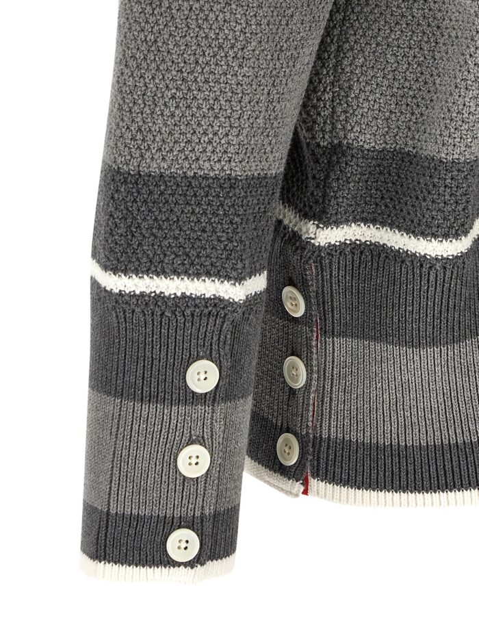 THOM BROWNE Striped Cardigan