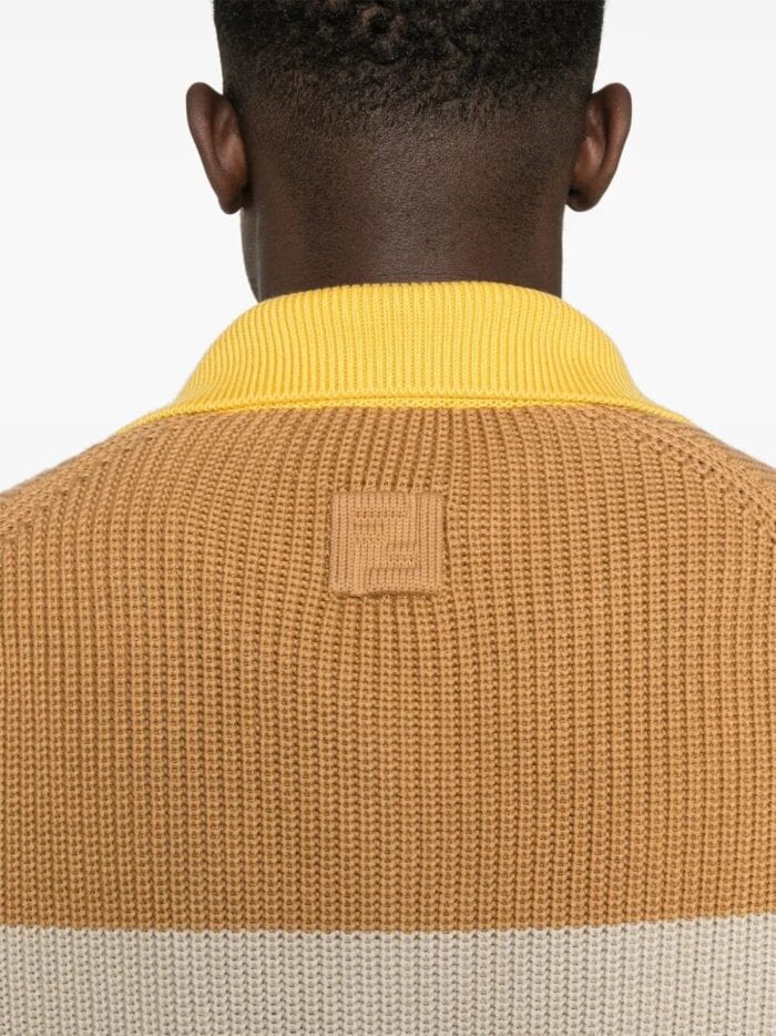 Striped Cotton Polo Shirt With Fendi Club Coat Of Arms