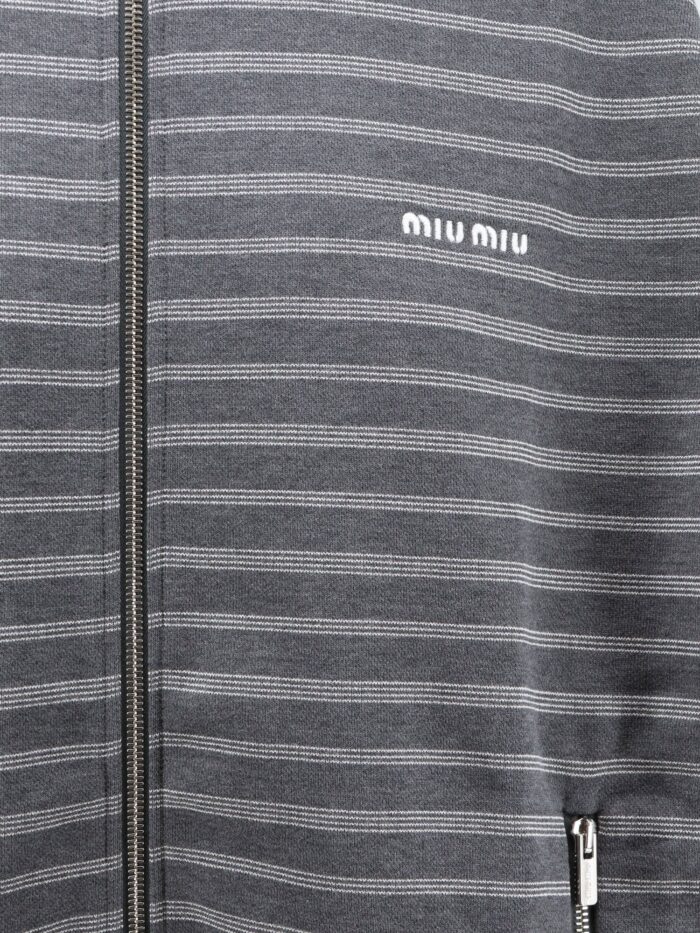 Miu Miu Striped Cotton Sweatshirt