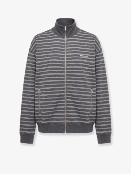 Miu Miu Striped Cotton Sweatshirt