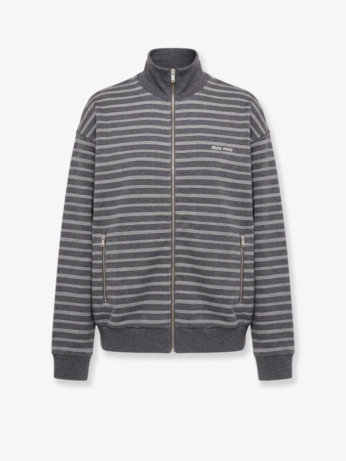 Miu Miu Striped Cotton Sweatshirt