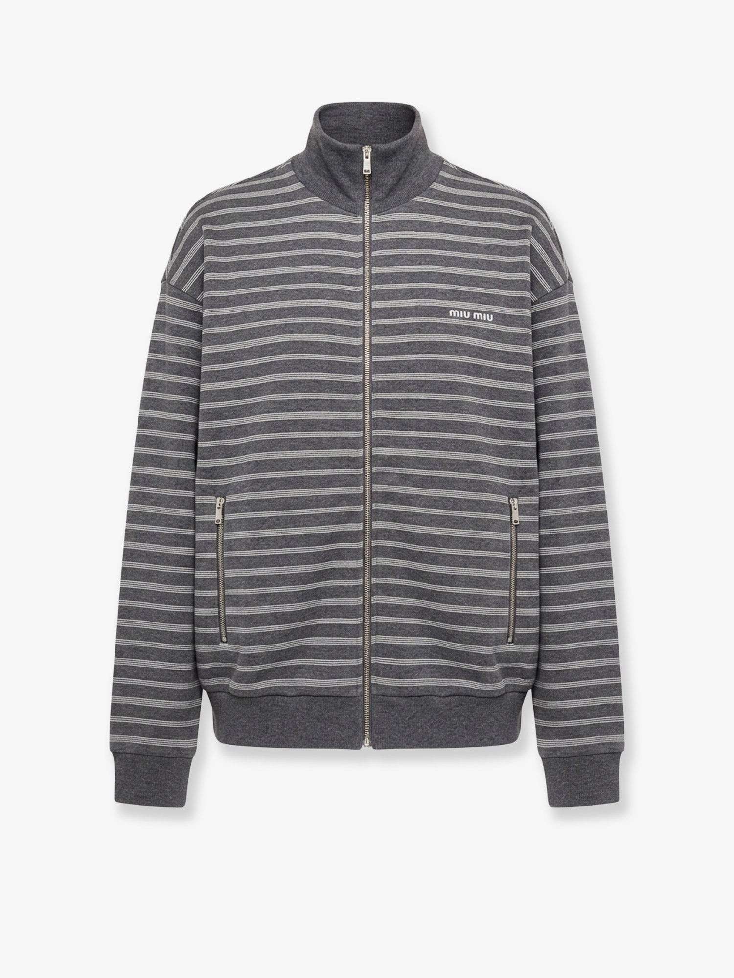 Miu Miu Striped Cotton Sweatshirt