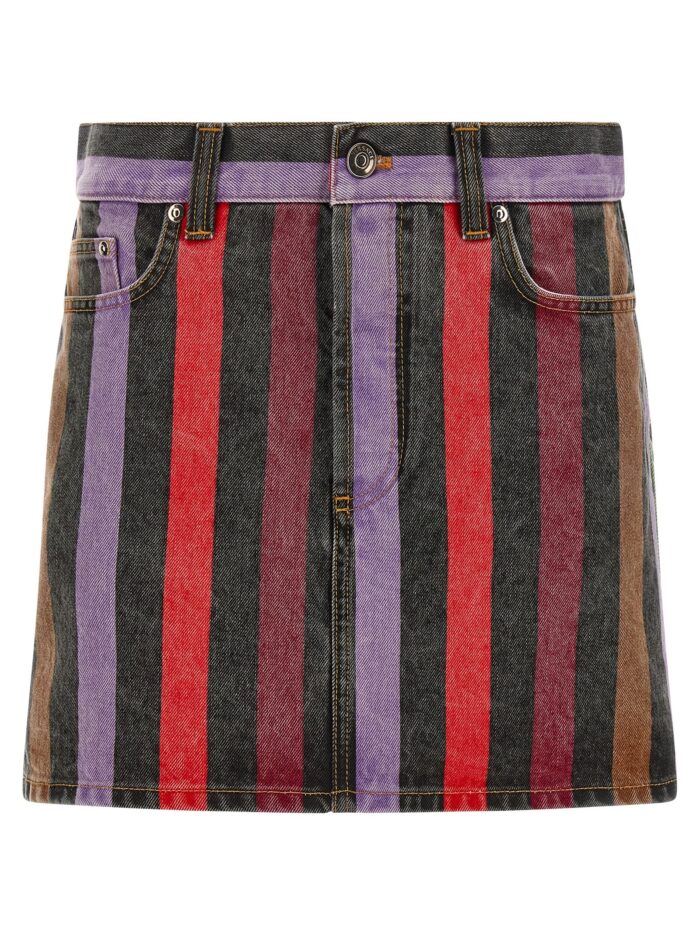 versace striped denim skirt Versace Striped Denim Skirt