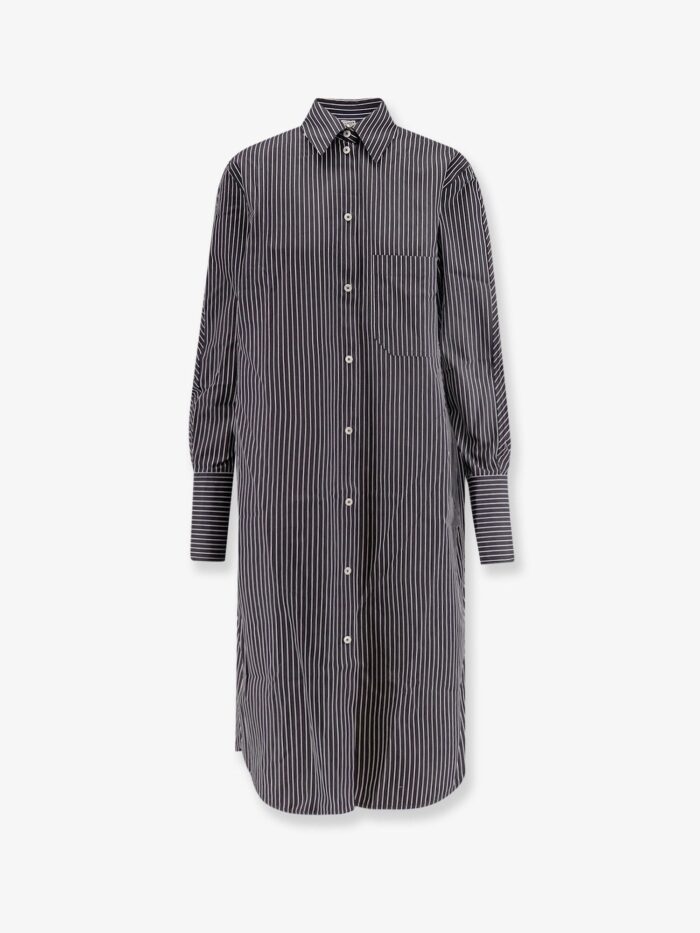 toteme striped kimono sleeve shirtdress Toteme Striped Kimono-sleeve Shirtdress