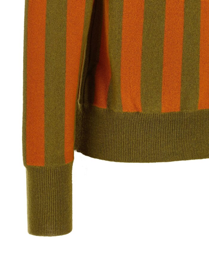 ALBERTO BIANI Striped Knit Polo Shirt
