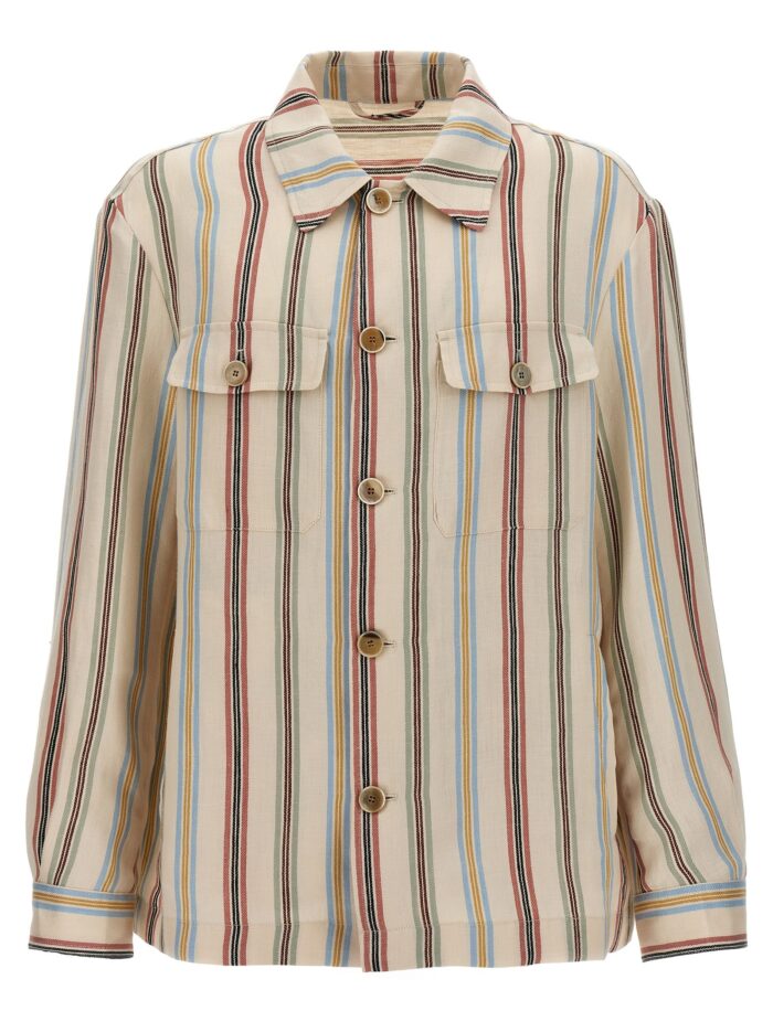etro striped overshirt Etro Striped Overshirt