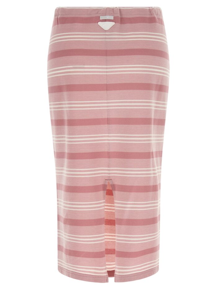 PRADA Striped Piqué Skirt