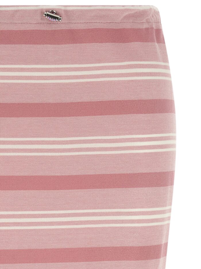 PRADA Striped Piqué Skirt