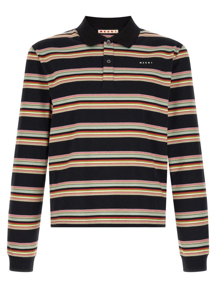 marni striped polo shirt Marni Striped Polo Shirt