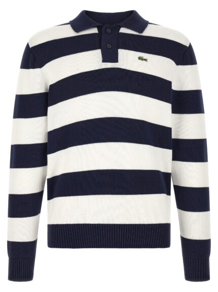 Lacoste Striped Pulover With Polo Collar
