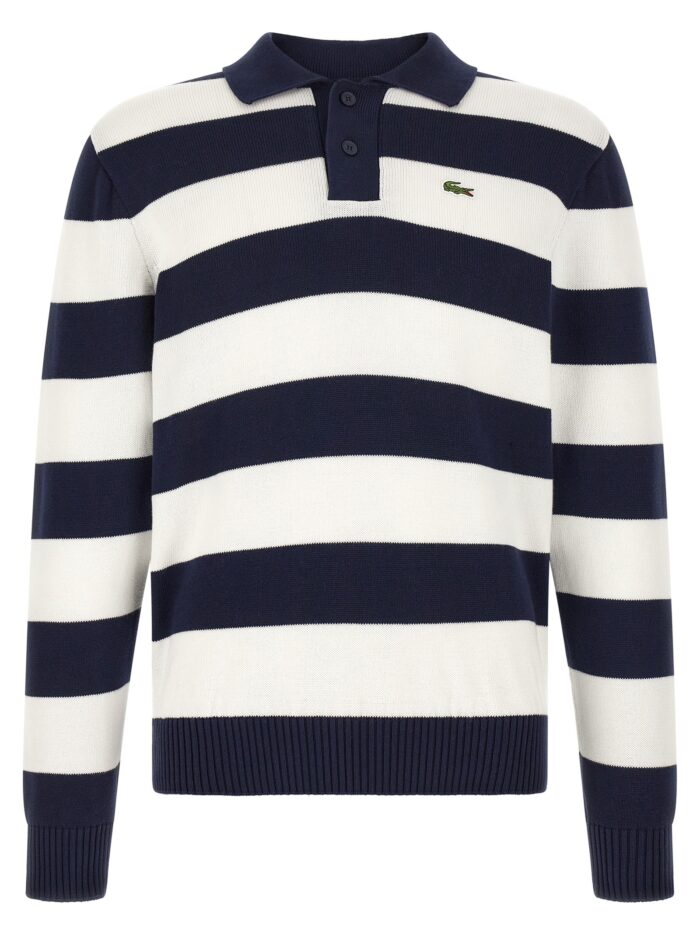 Lacoste Striped Pulover With Polo Collar