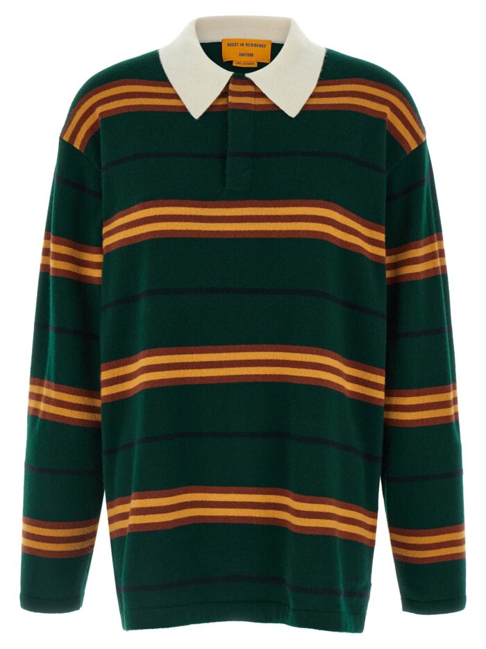 guest in residence 'striped rugby' polo shirt GUEST IN RESIDENCE 'Striped Rugby' Polo Shirt