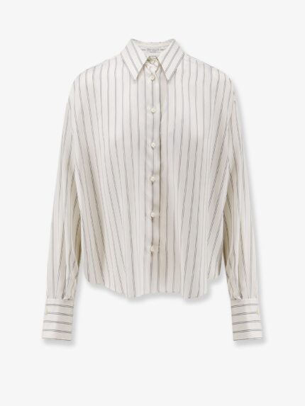 Brunello Cucinelli Striped Silk Shirt
