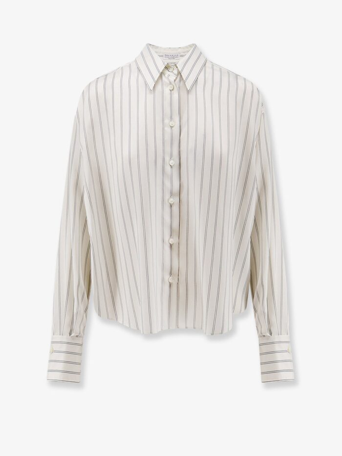 Brunello Cucinelli Striped Silk Shirt