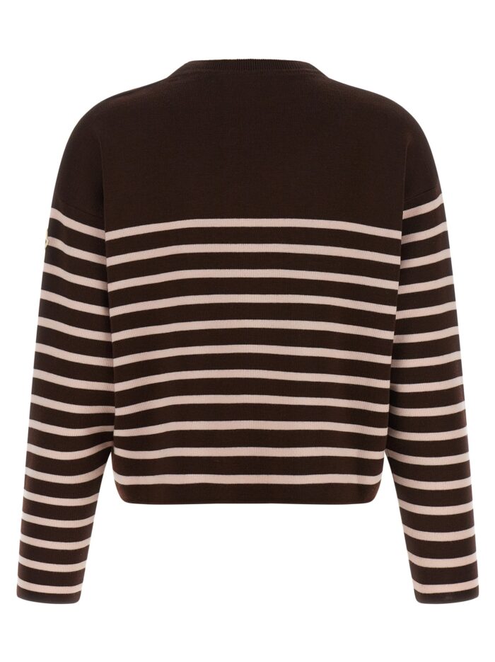 Moncler Striped Sweater With Embroidery