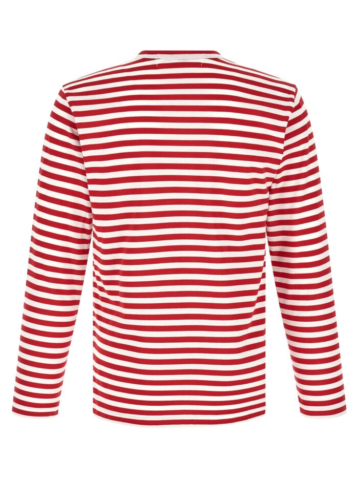 COMME DES GARCONS PLAY Striped T-Shirt With Heart Patch