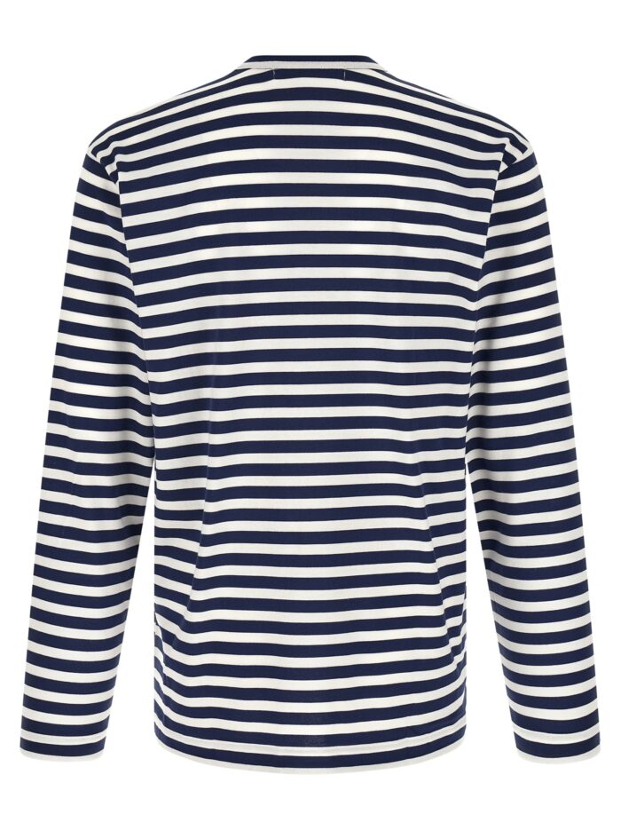 COMME DES GARCONS PLAY Striped T-Shirt With Heart Patch