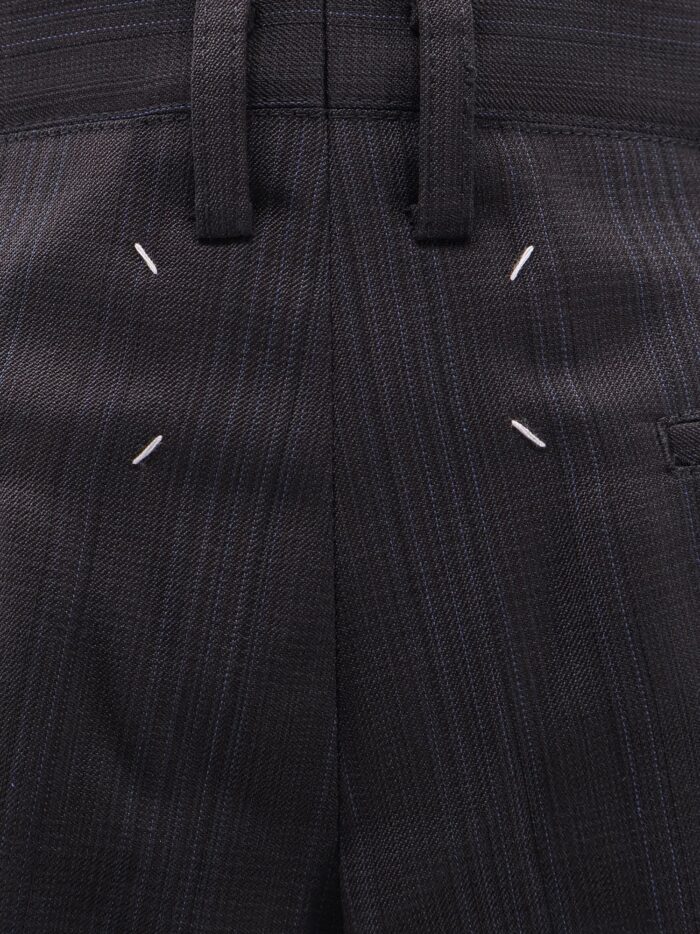 Maison Margiela Striped Virgin Wool Shorts