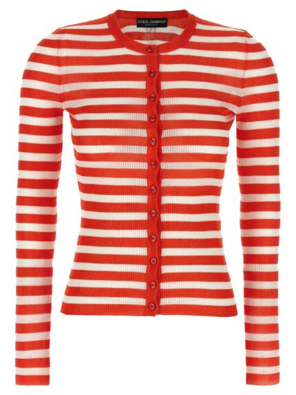 Dolce & Gabbana Striped Viscose Cardigan