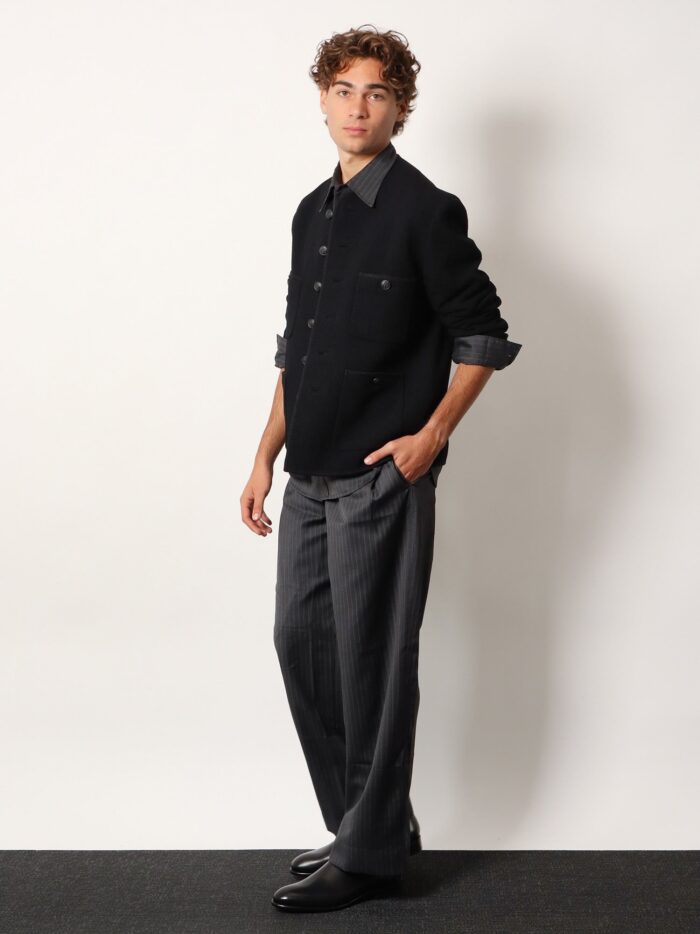 Tonywack Striped Wool Blend Shirt