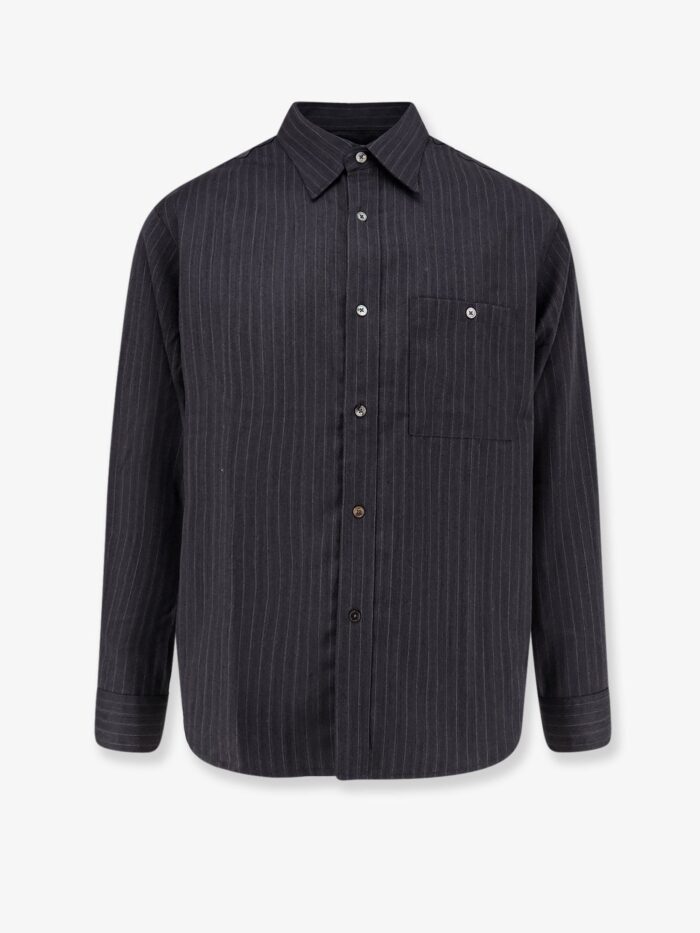 tonywack striped wool blend shirt Tonywack Striped Wool Blend Shirt