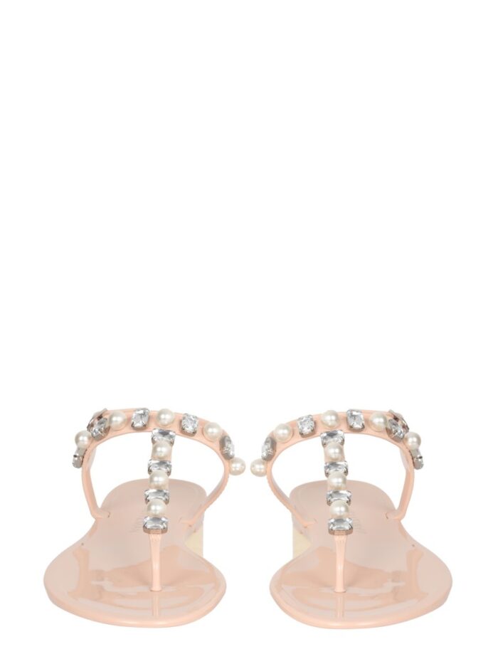 Stuart Weitzman GOLDIE CRYSTAL JELLY SANDALS