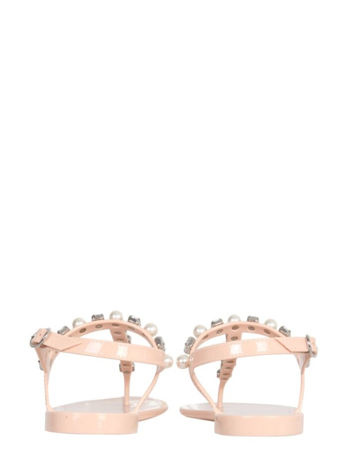 Stuart Weitzman GOLDIE CRYSTAL JELLY SANDALS