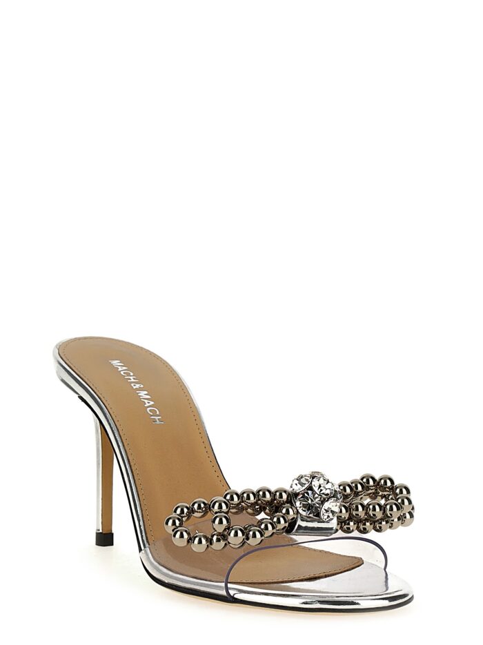 MACH & MACH 'Stud Bow' Sandals