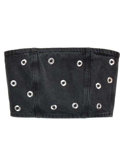 ROTATE BIRGER CHRISTENSEN 'Studded Denim' Top