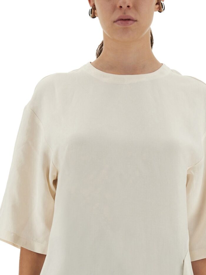 STUDIO NICHOLSON ASYMMETRICAL "VICHY" T-SHIRT