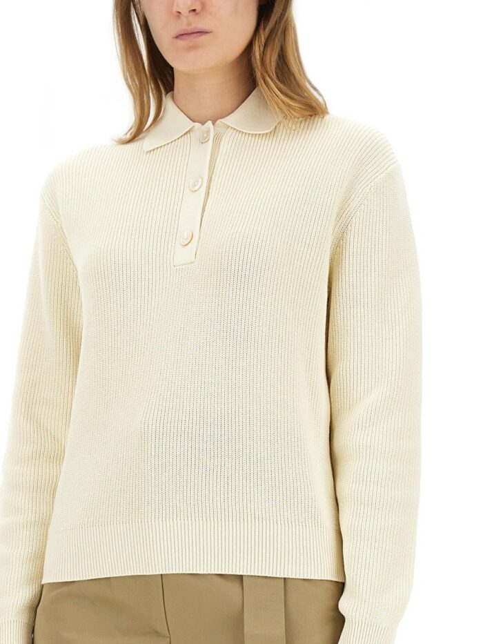 STUDIO NICHOLSON "CHESAPEAKE" KNIT POLO SHIRT