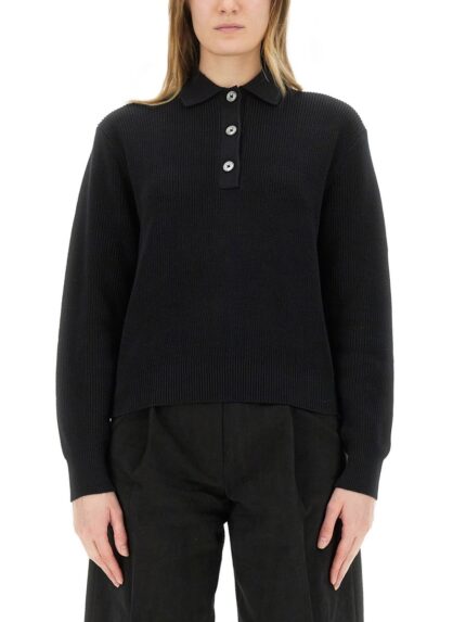 STUDIO NICHOLSON "CHESAPEAKE" KNIT POLO SHIRT