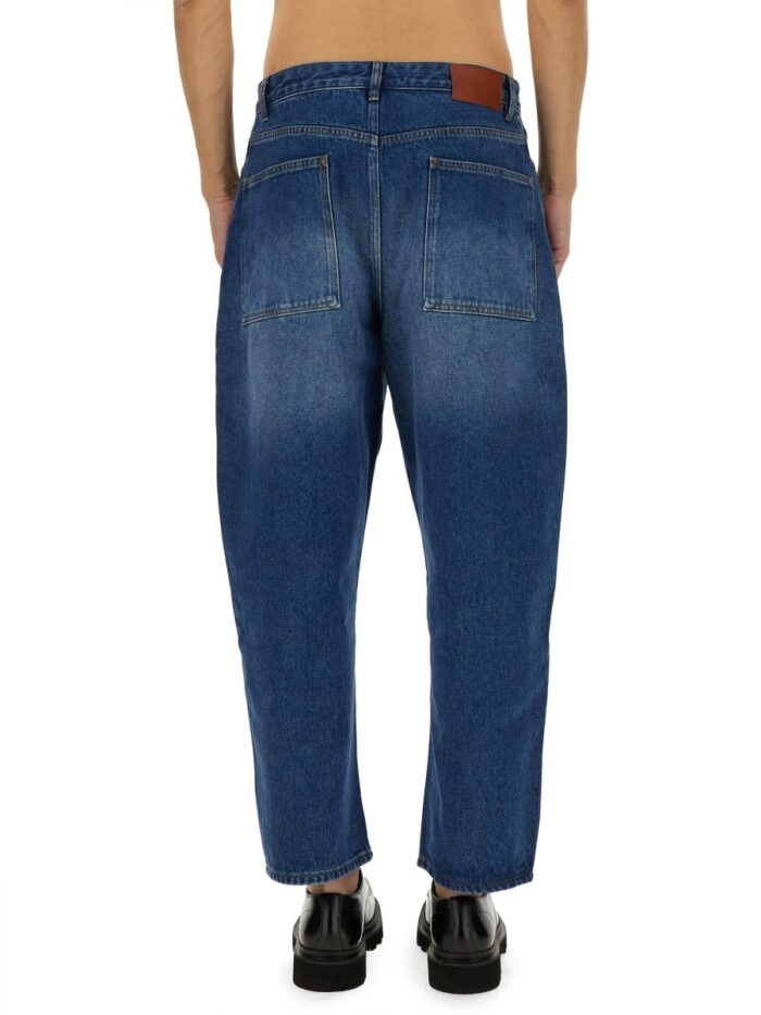 STUDIO NICHOLSON CURVED CROPPED JEANS