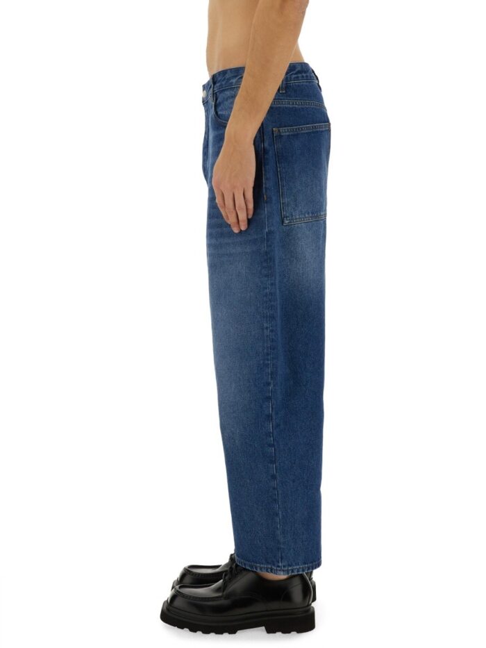 STUDIO NICHOLSON CURVED CROPPED JEANS