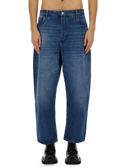 STUDIO NICHOLSON CURVED CROPPED JEANS