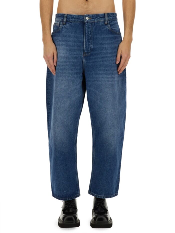STUDIO NICHOLSON CURVED CROPPED JEANS