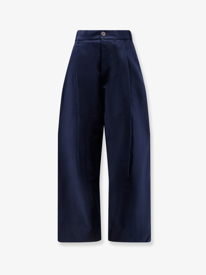 STUDIO NICHOLSON High Waist Cotton Trousers