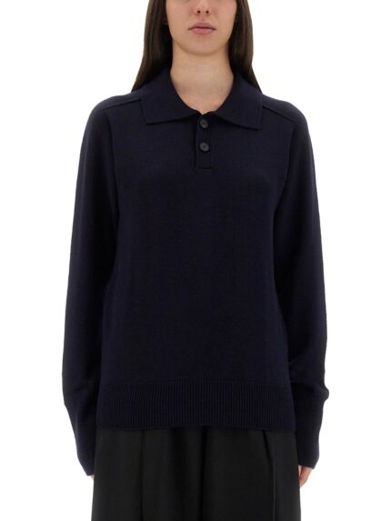 STUDIO NICHOLSON "INVERNESS" SHIRT WITH POLO COLLAR