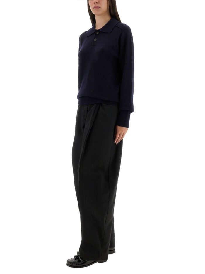 STUDIO NICHOLSON "INVERNESS" SHIRT WITH POLO COLLAR