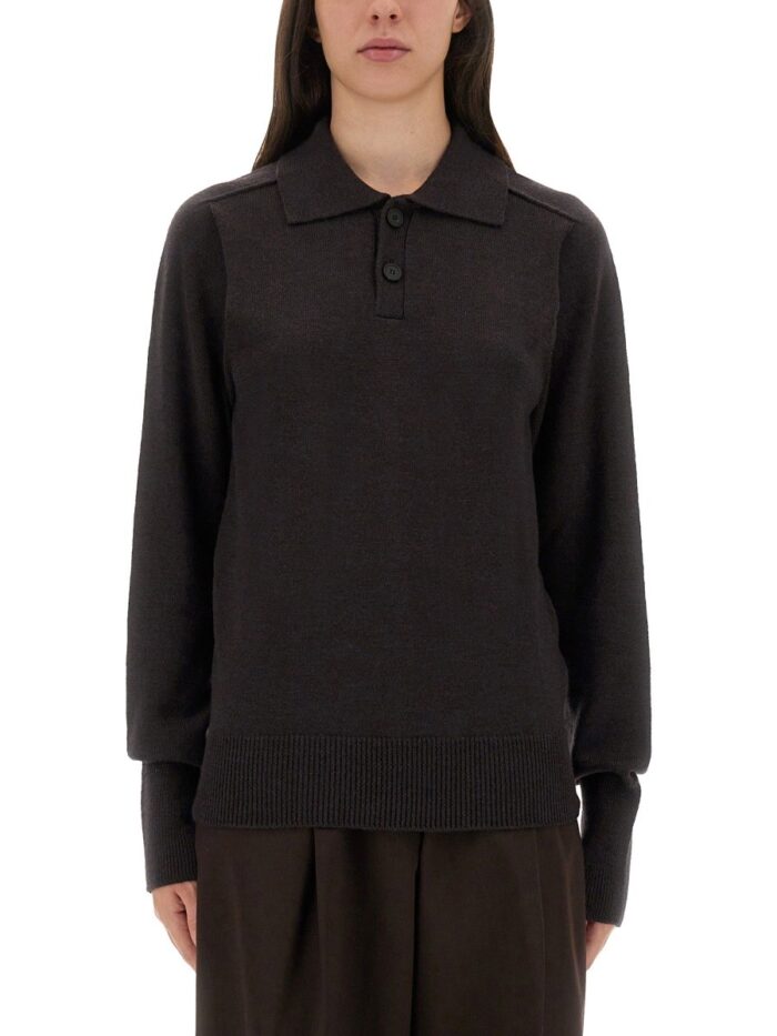 STUDIO NICHOLSON "INVERNESS" SHIRT WITH POLO COLLAR