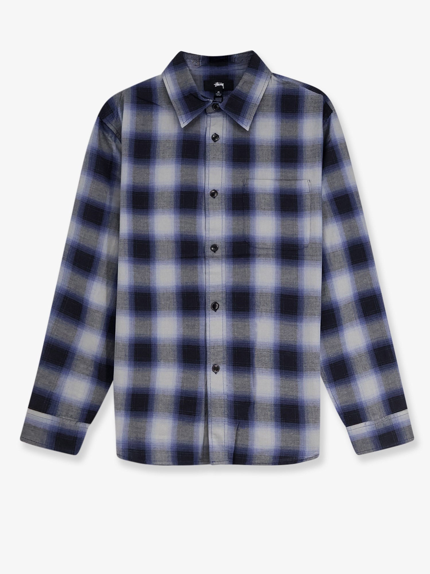 STUSSY Beach Ombre Plaid Madras Cotton Shirt