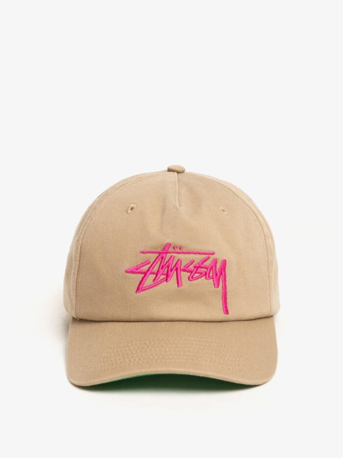 stussy big stock mid depth cotton baseball hat STUSSY Big Stock Mid Depth Cotton Baseball Hat