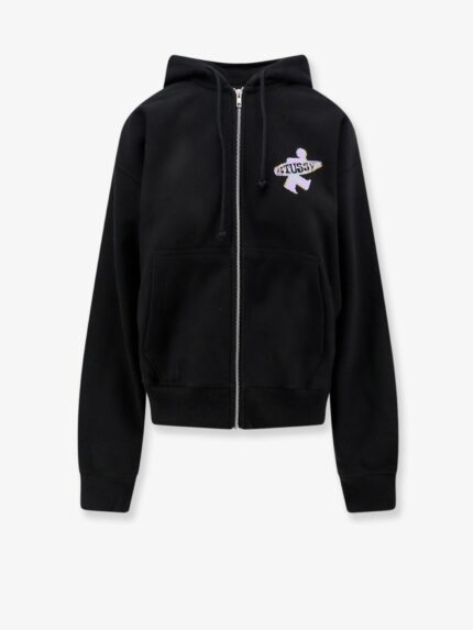 STUSSY Cotton Blend Sweatshirt With Maxi Back Print