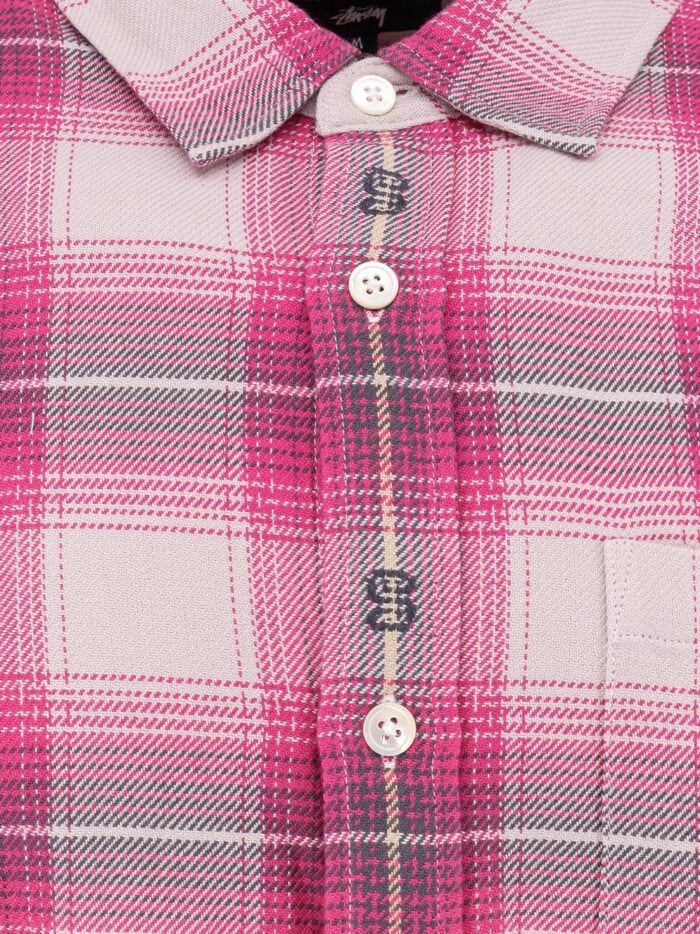 STUSSY Cotton Shirt With Plaid Motif