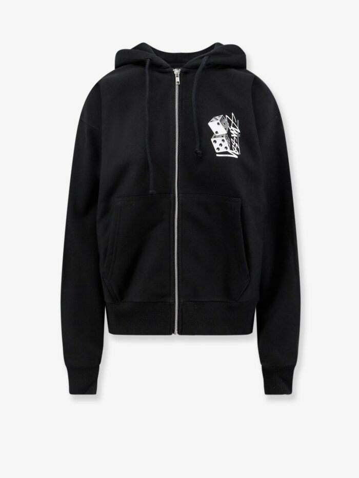 stussy cotton sweatshirt with front print STUSSY Cotton Sweatshirt With Front Print