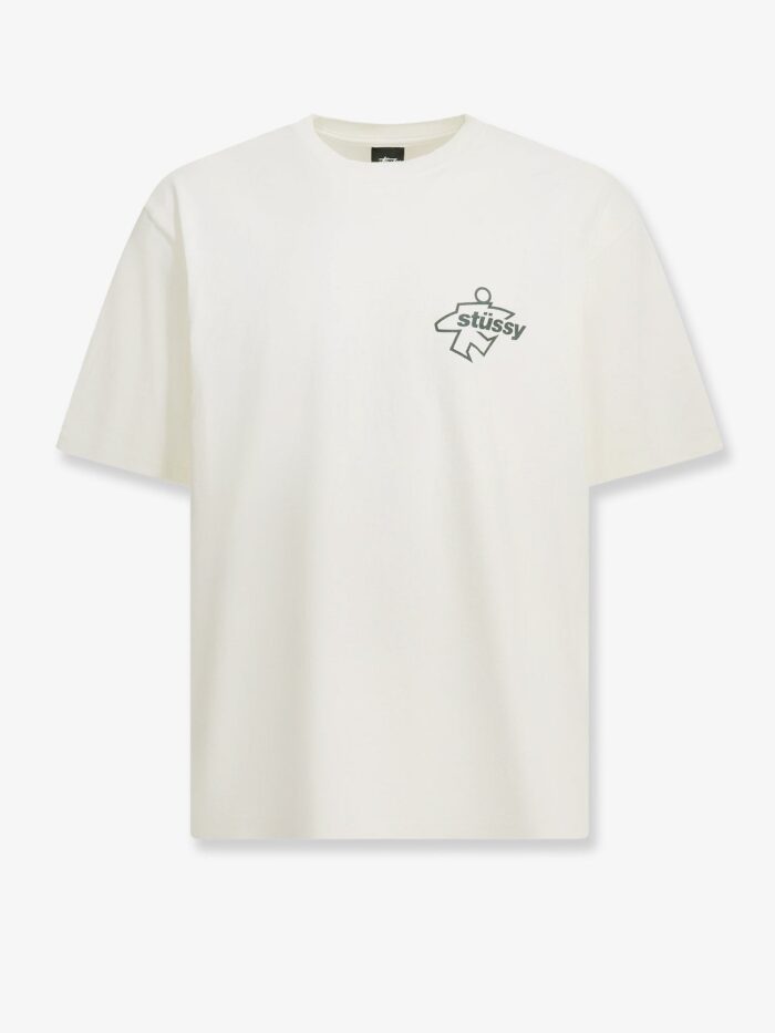 STUSSY Cotton T-shirt With Front Print