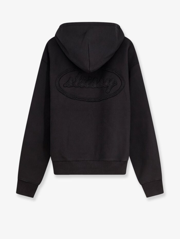 STUSSY Cursive Applique Sweatshirt With Zip