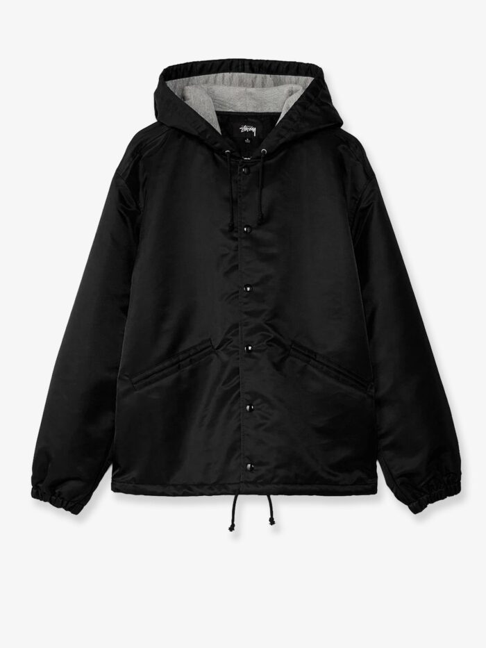stussy nylon jacket with back lettering logo STUSSY Nylon Jacket With Back Lettering Logo
