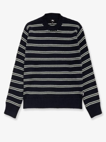STUSSY Stripe Crew Cotton Blend Sweater